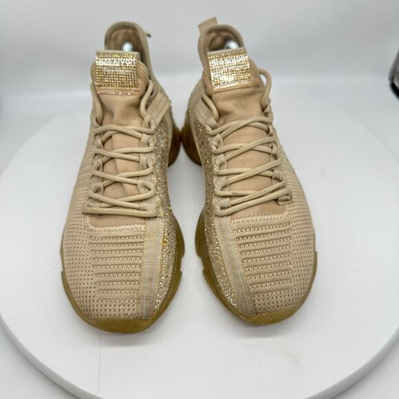 Steve Madden Maxima Glass Embellished  Fashion Sneakers Womens Size 11 Beaded - Picture 11 of 14